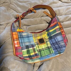 Dooney & Bourke Multicolor Plaid Patchwork Hobo Bag